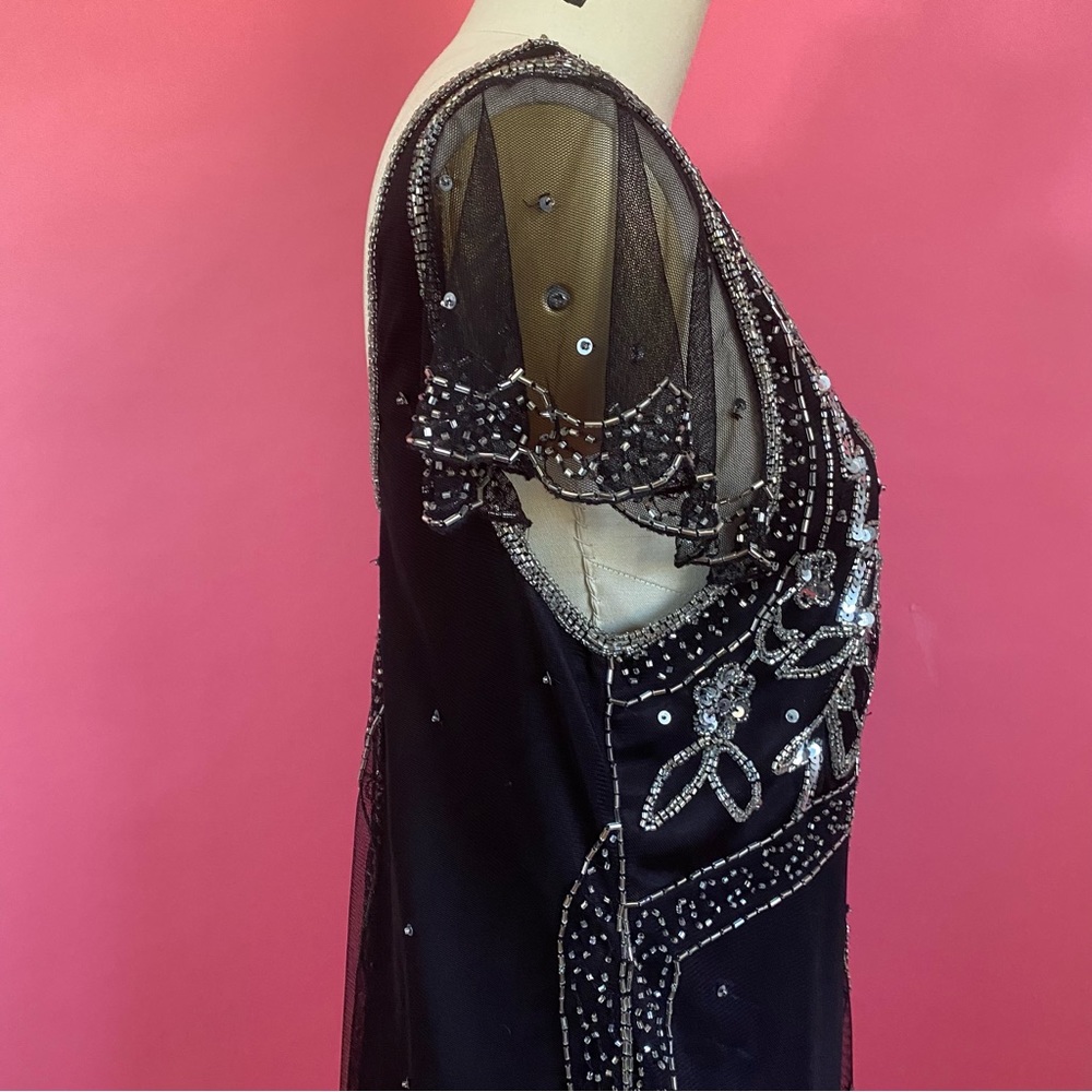*NWT Vintage 90s/Y2K FairyCore GothLite Embellished Flutter Sleeve Mesh Blouse L - Picture 10 of 17